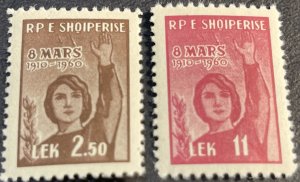 ALBANIA # 553-554--MINT NEVER/HINGED---COMPLETE SET---1960