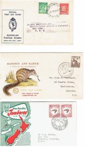 AUSTRALIA LOT OF 6 FDC, 1937 TO 1961