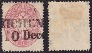 Austria - 1863 - Scott #19 - used - REICHENAU pmk Czech Republic