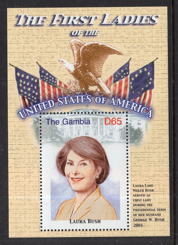 Gambia 3128 Barbara Bush Souvenir Sheet MNH VF