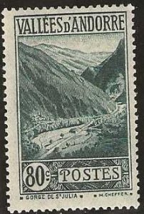 French Andorra  46A, Mint,  hinged, 1940,  (a473)