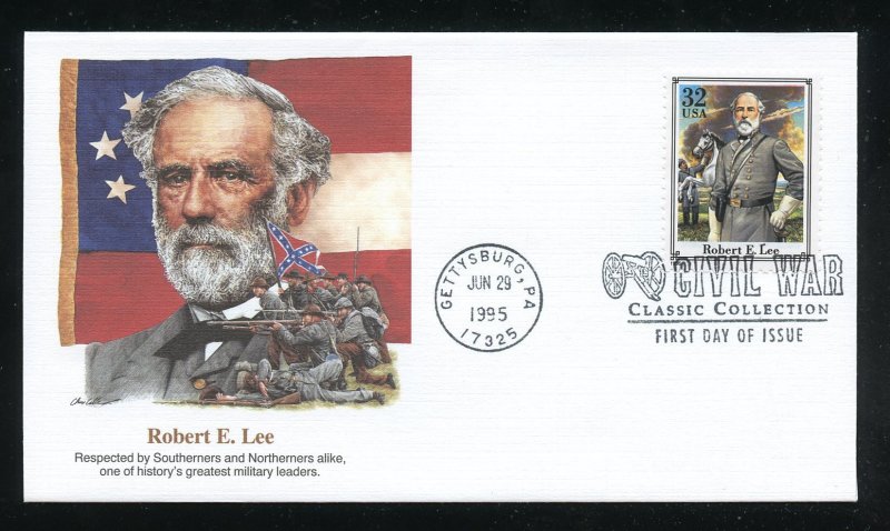 US 2975b Civil War Issue - Robert E. Lee UA Fleetwood cachet FDC