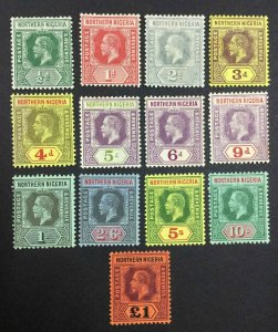 MOMEN: NORTHERN NIGERIA SG #40-52 1912 MINT OG H £250 LOT #64252