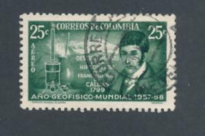 Colombia 1958 Scott C309 used - 25c, International Geophysical year