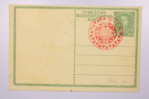 Austria 1908 King Jubilee Card / Stamp Left - L39691
