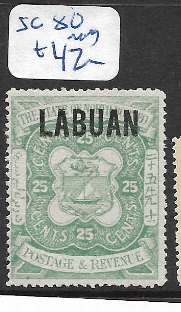 LABUAN  (P2705B)  25C ARMS, LION  SG 80  MOG