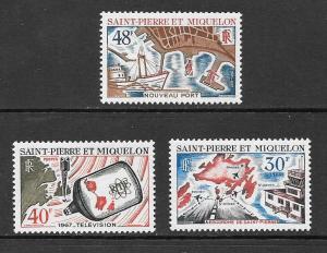 St. Pierre and Miquelon #374-376 VF Mint NH