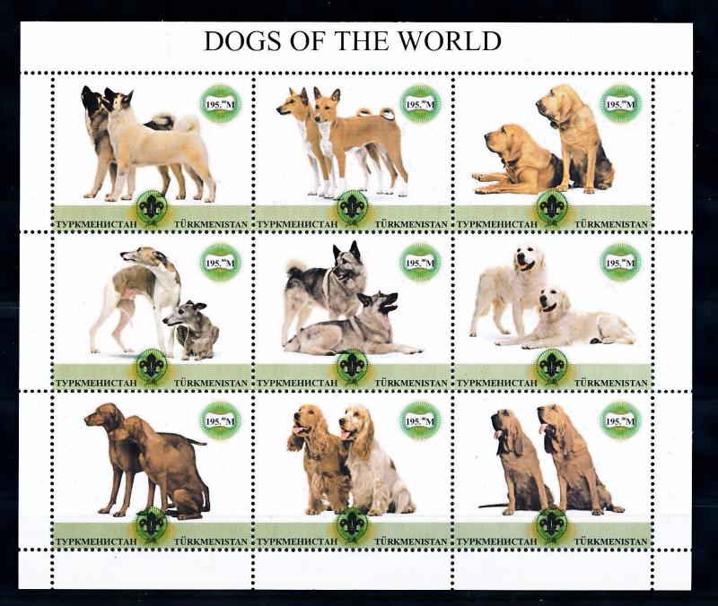 [62289] Turkmenistan  Dogs Sheet MNH