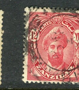 ZANZIBAR;  1926 early Sultan Harub issue fine used 12c. value