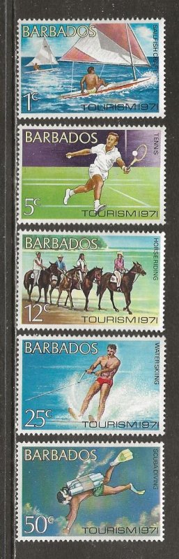 Barbados Scott catalog # 357-361 Unused HR