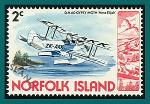 Norfolk Island 1980 Airplanes 1, 2c used  #257,SG237