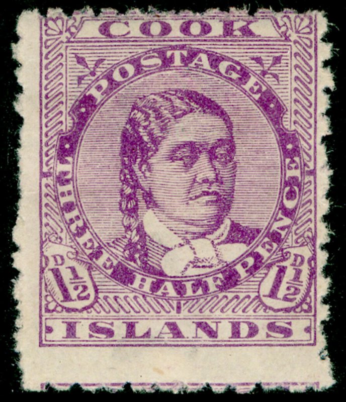 COOK ISLANDS SG7, 1½d mauve, M MINT. Cat £18.