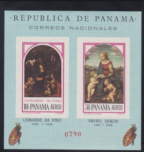 Panama # 466Bc, Famous Paintings,ImPerf Souvenir Sheet, NH, 1/2 Cat.