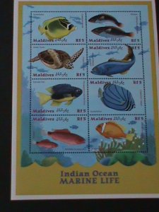 ​MALDIVES-2000 SC # 2483 INDIAN OCEAN MARINE LIFE-ANGELFISH MNH SHEET VF