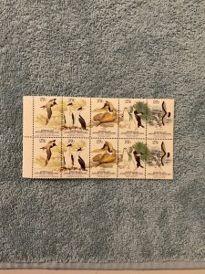 Australia Antarctic Territory, Birds block of 10, Scott# L55, 1983, MNH