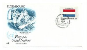 United Nations #326 15c Flag Series 1980, Luxembourg, ArtCraft FDC