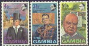 GAMBIA  306-8 MNH 1974 Churchill Centenary