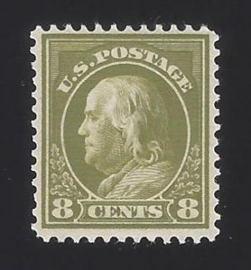 US #414 1912-14 Olive Green WMK 190 Perf 12 Mint OG LH F-VF SCV $40