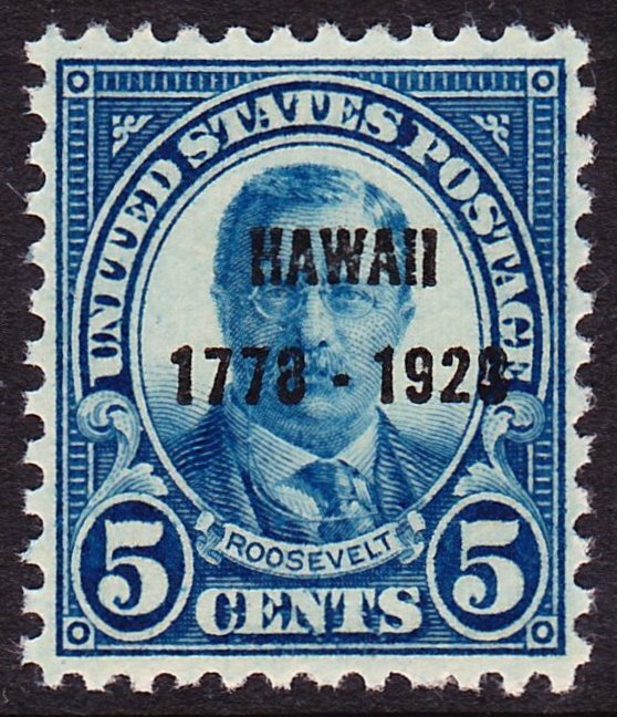 Scott 648, VF-XF Unused NH, 5c Hawaii