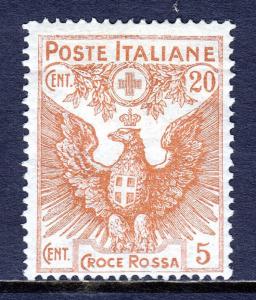 ITALY — SCOTT B3 — 1915 20C+5C ITALIAN EAGLE SEMI-POSTAL — MH — SCV $32.50