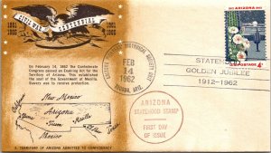 1962 - Territory of Arizona Admitted to Confederacy - Tuczon, Az - F34397