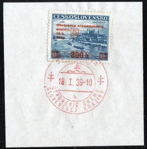 Czechoslovakia  #254A  -  on paper - used