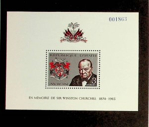 HAITI Sc C323 NH SOUVENIR SHEET OF 1968 - CHURCHILL