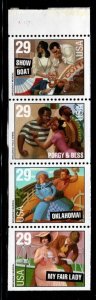 ALLY'S STAMPS US Scott #2770a 29c Broadway Music - Booklet Pane [4] MNH [BP-42b]