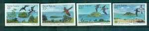 St Lucia 1985 Nature Reserves, Birds in Habitats IMPERF MUH lot68643