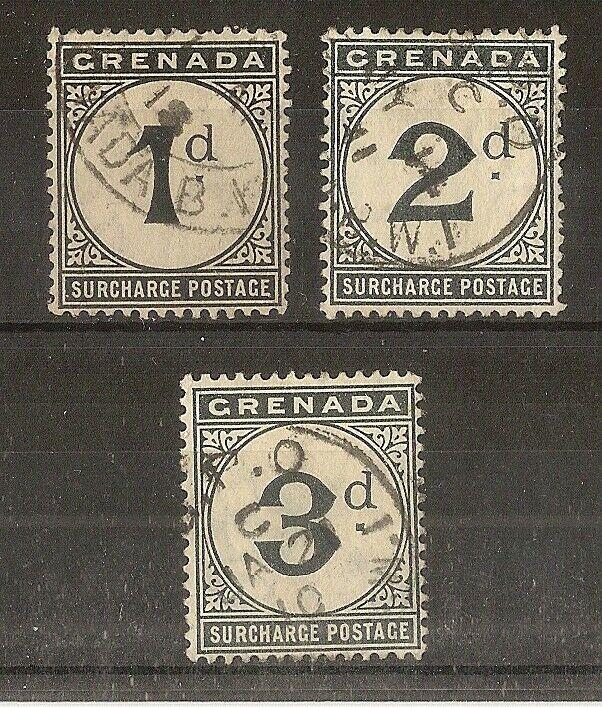 Grenada 1906 Dues Set SG.D8-D10 Fine Used