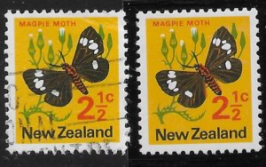 New Zealand #441 MNH & used. Magpie Moth.  2 1/2c  Nice