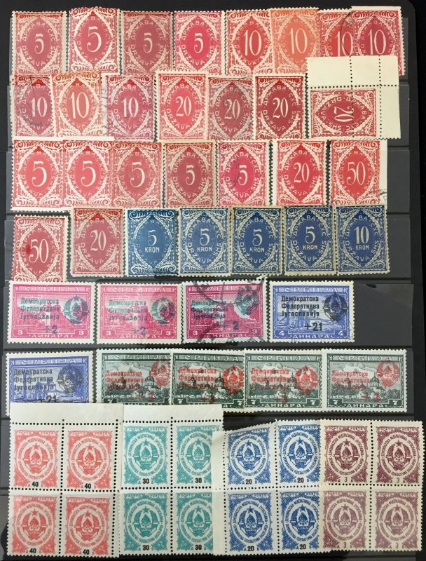 Yugoslavia Early/Mid M&U BOB Dues (Apx 280 Items) TK604