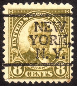 1923, US 8c, Used, New York precancel, Sc 560
