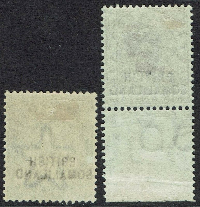 BRITISH SOMALILAND 1903 QV INDIA 2A6P AND 6A OVERPRINT AT BOTTOM 