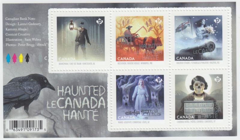 Canada - #2860 Haunted Canada Souvenir Sheet 2015 - MNH