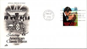 FDC 1990 SC #2448a Artcraft Gone With The Wind - Hollywood CA - Single - J198