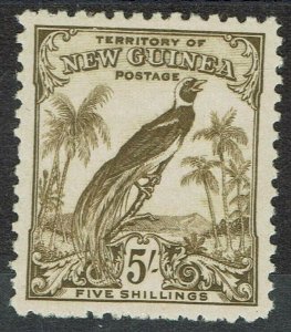 NEW GUINEA 1932 UNDATED BIRD 5/- 