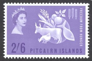 Pitcairn Islands Sc# 35 MNH 1963 2sh6p Freedom From Hunger Issue