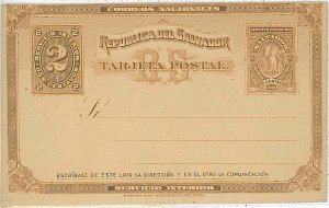 15557 - EL SALVADOR - POSTAL HISTORY - POSTAL STATIONERY CARD