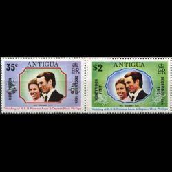 ANTIGUA 1973 - Scott# 323-4 Royal Visit Opt. Set of 2 NH