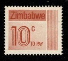 Zimbabwe - #J28 Postage Due - Unused NG