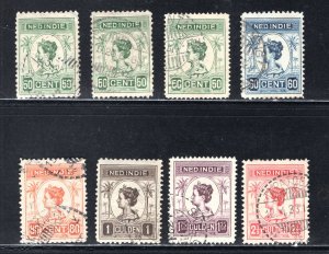 Netherlands Indies #131, 131a, 131b, 132-136 VF, Used, CV $4.20 .... 4220092