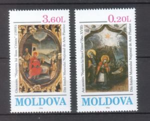 Moldova 1994 Christmas 2 MNH stamps [Michel 151-152]