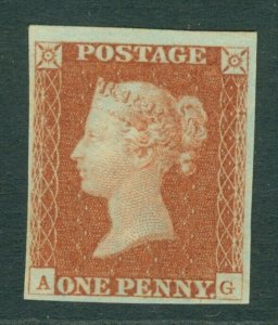 SG 8 1d red-brown lettered AG. A very fine unmounted mint example. 4 good... 