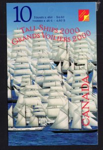 Canada 2000 Tall Ships booklet (Scott #1865b, Unitrade #BK230b) VFMNH CV $13