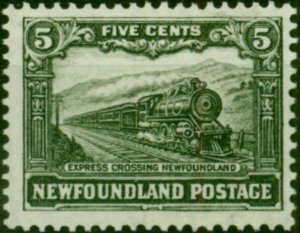 Newfoundland 1931 5c Deep Grey-Green SG202 Fine MM