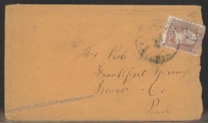 USA 1864 Civil War Letter Brandy Station Virginia Contents Cover 105902