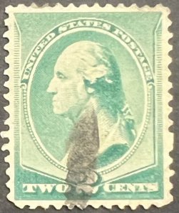 Scott#: 213 - George Washington 2¢ 1887 ABNC used single stamp - Lot G19