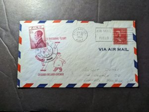 1954 USA Ireland Dual Postage Airmail Cover Chicago IL to Buffalo NY USA