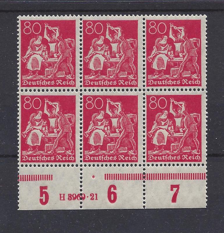 Germany, 145, Iron Worker Bottom Margin Block(8),**MNH**